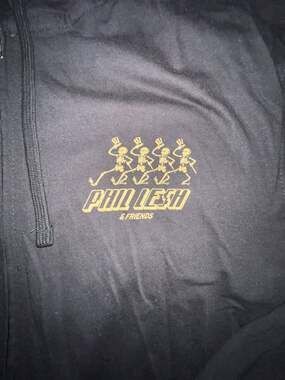 Phil Lesh & Friends Black Zip-Up Hoodie Skeleton Graphic